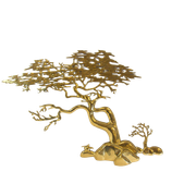 Brass wall sculpture