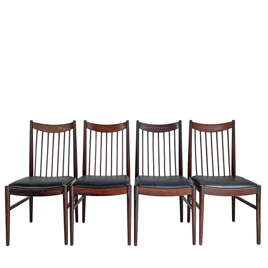 Set of 4 Scandinavian rosewood chairs Design Arne VODDER
