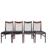 Set of 4 Scandinavian rosewood chairs Design Arne VODDER