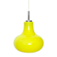 Vintage glass pendant lamp 70s yellow