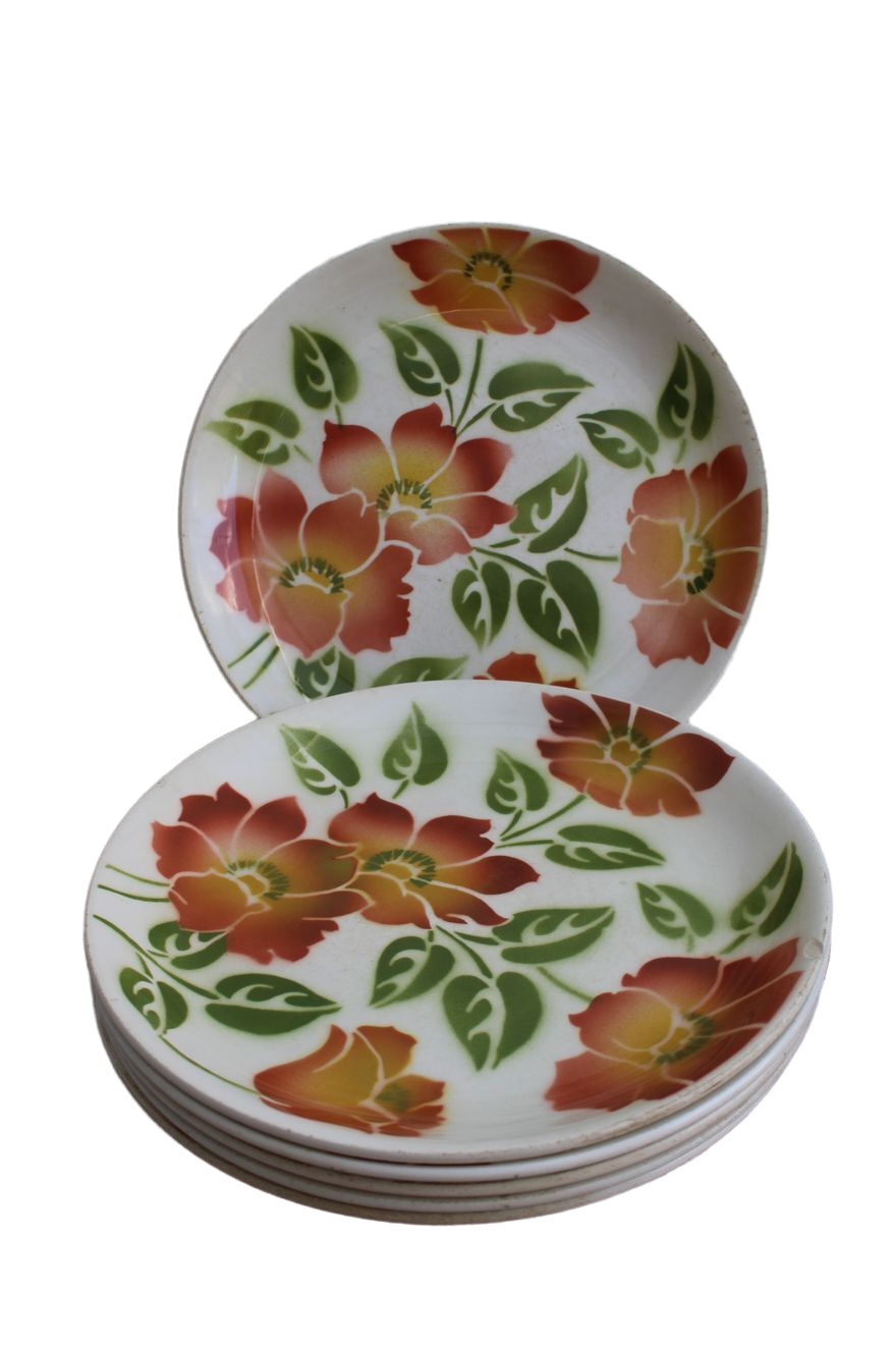 Lot de 6 assiettes plates en céramique