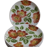 Set of 6 flat ceramic plates