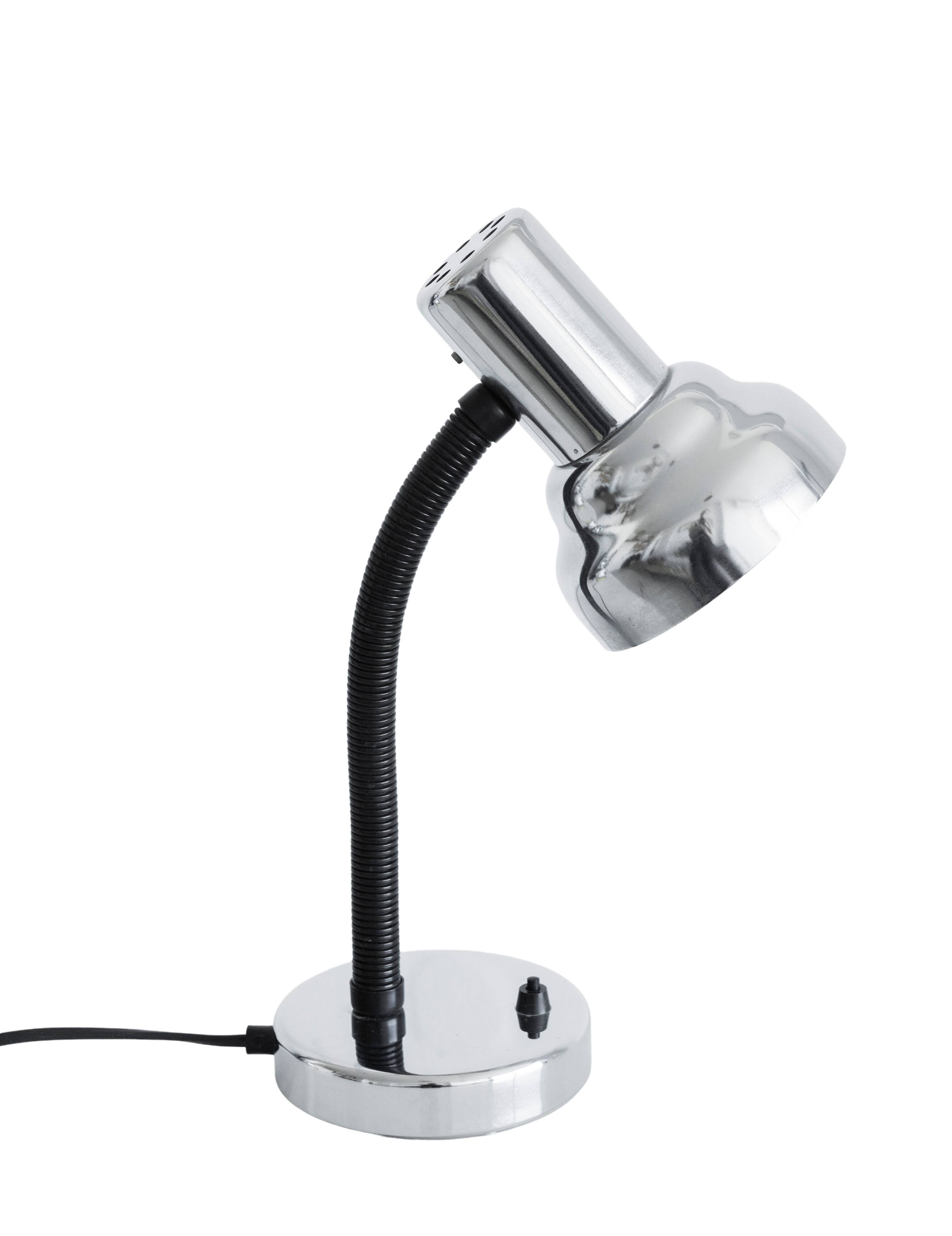 Lampe de bureau chrome vintage années 70