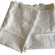 Pair of embroidered 19th linen linen pillowcases