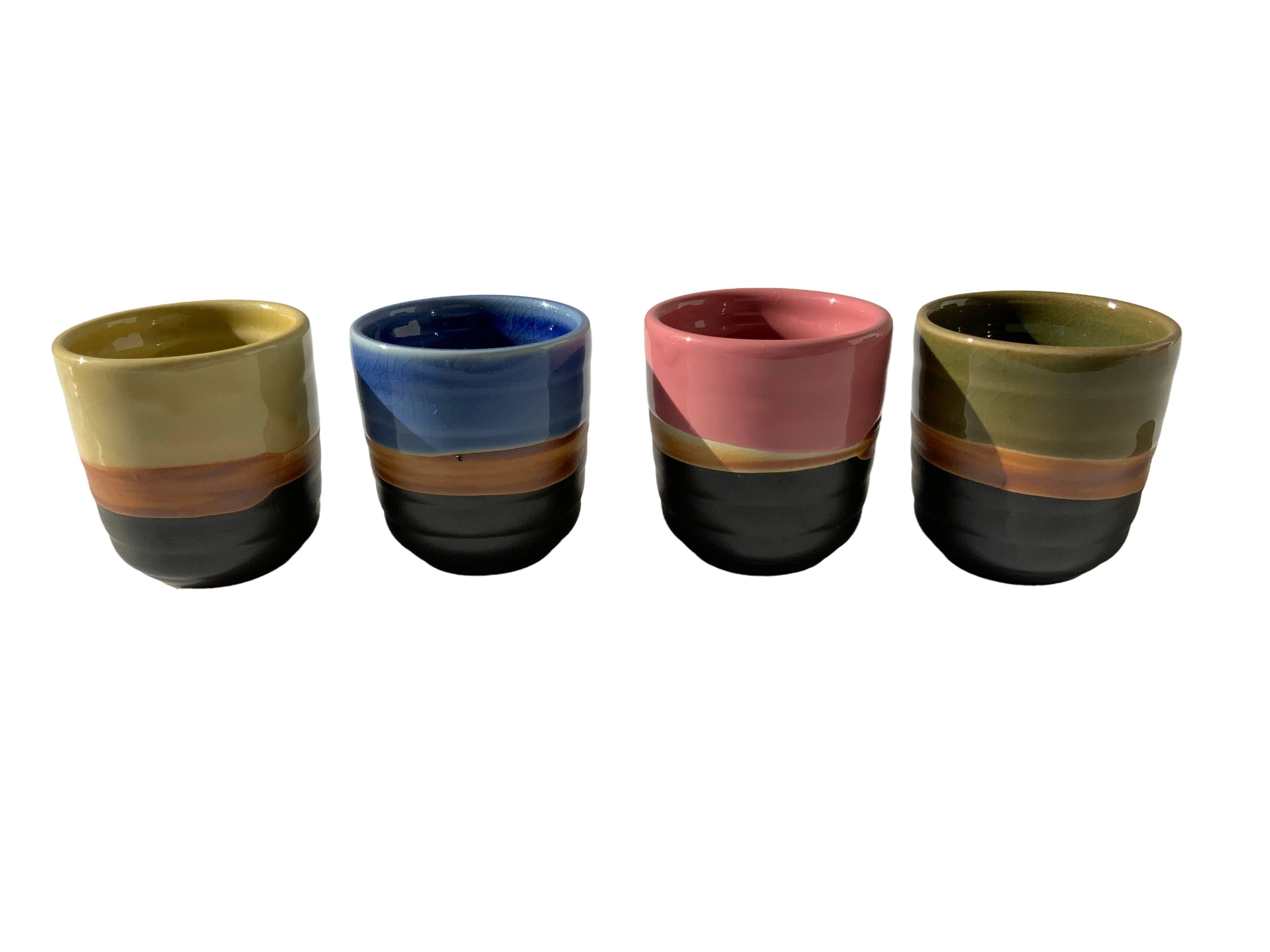 4 tasses en grès colorées Selency x Monoprix Croisé Laroche