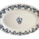 Plat oval Terre de Fer Longchamps Louis XVI 19ème
