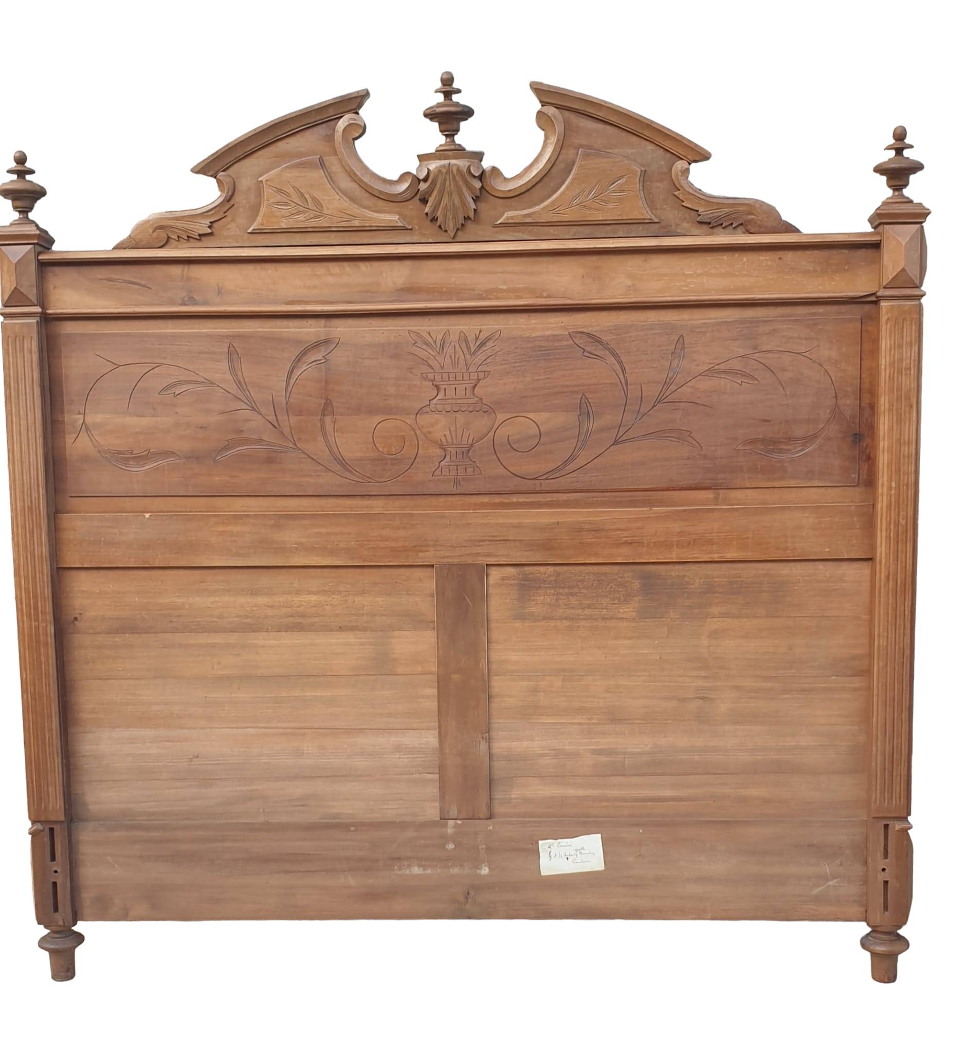 Old solid wood bed 140 / headboard