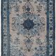 Handwoven overdyed anatolian 1970s 206 cm x 316 cm blue carpet