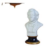 Small Chopin bust in white biscuit