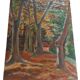 Painting oil on cardboard landscape