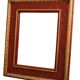 Mirror Red Leather André Maillefert 61x73cm