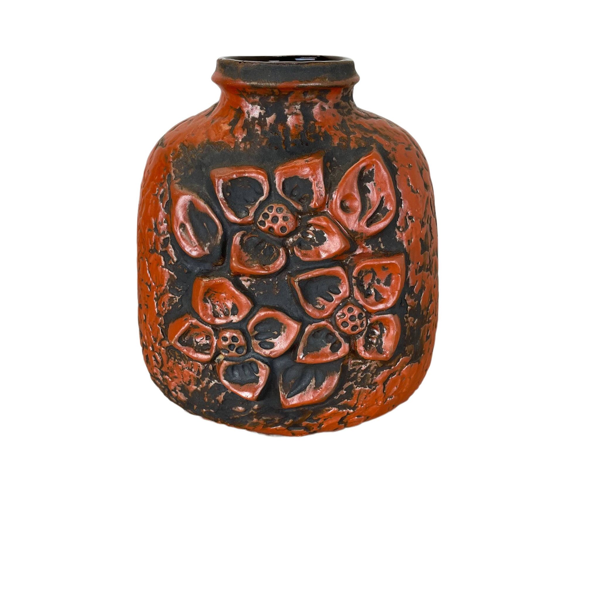 Fat Lava Ceramic Pottery Vase Heinz Siery Carstens Tönnieshof, Germany, 1970s