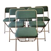 Ensemble de six chaises Lafuma vintage "A propos", années 70-80