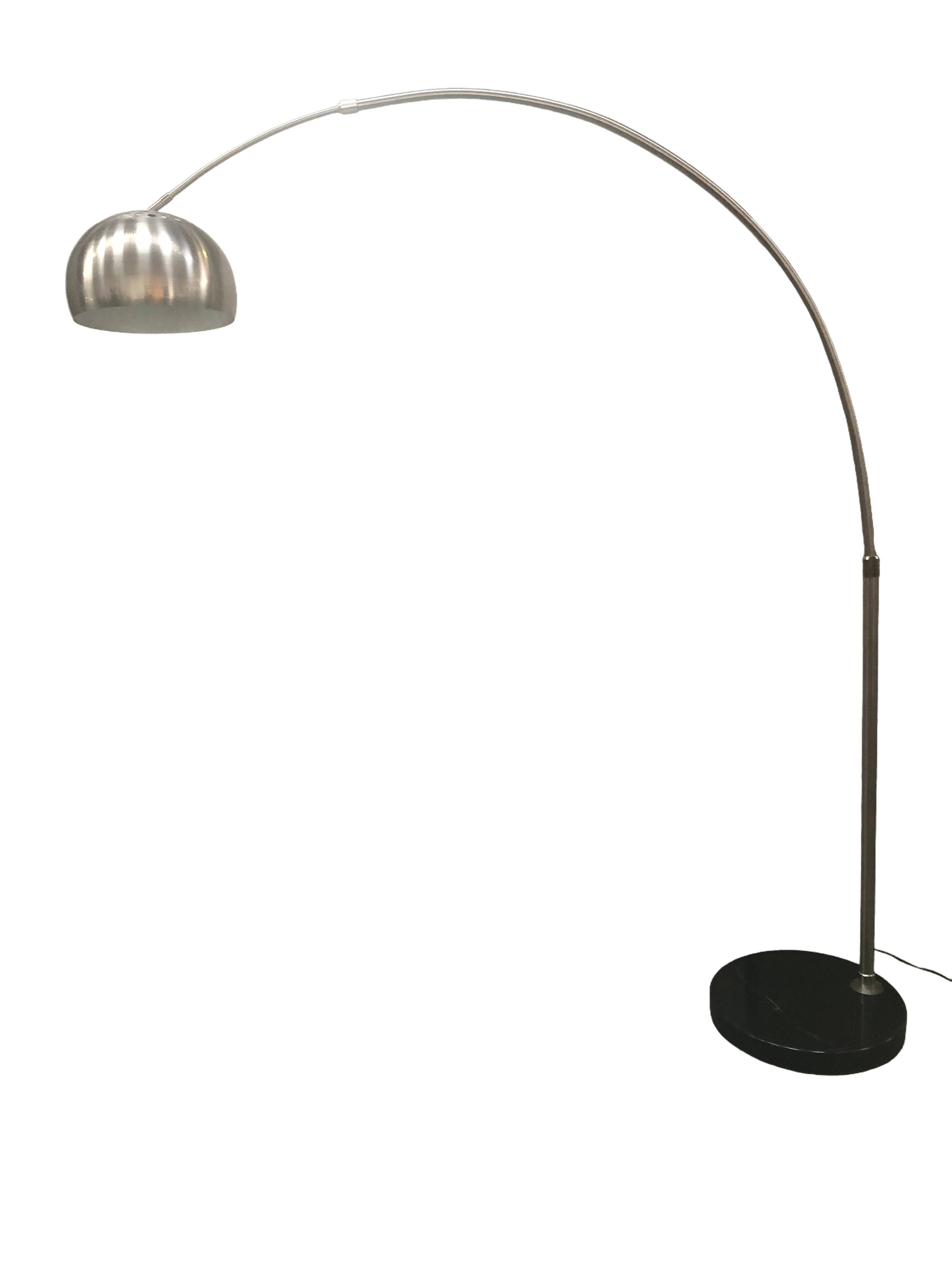 arc floor lamp of the 80s chrome