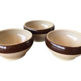 3 vintage Digoin stoneware bowls