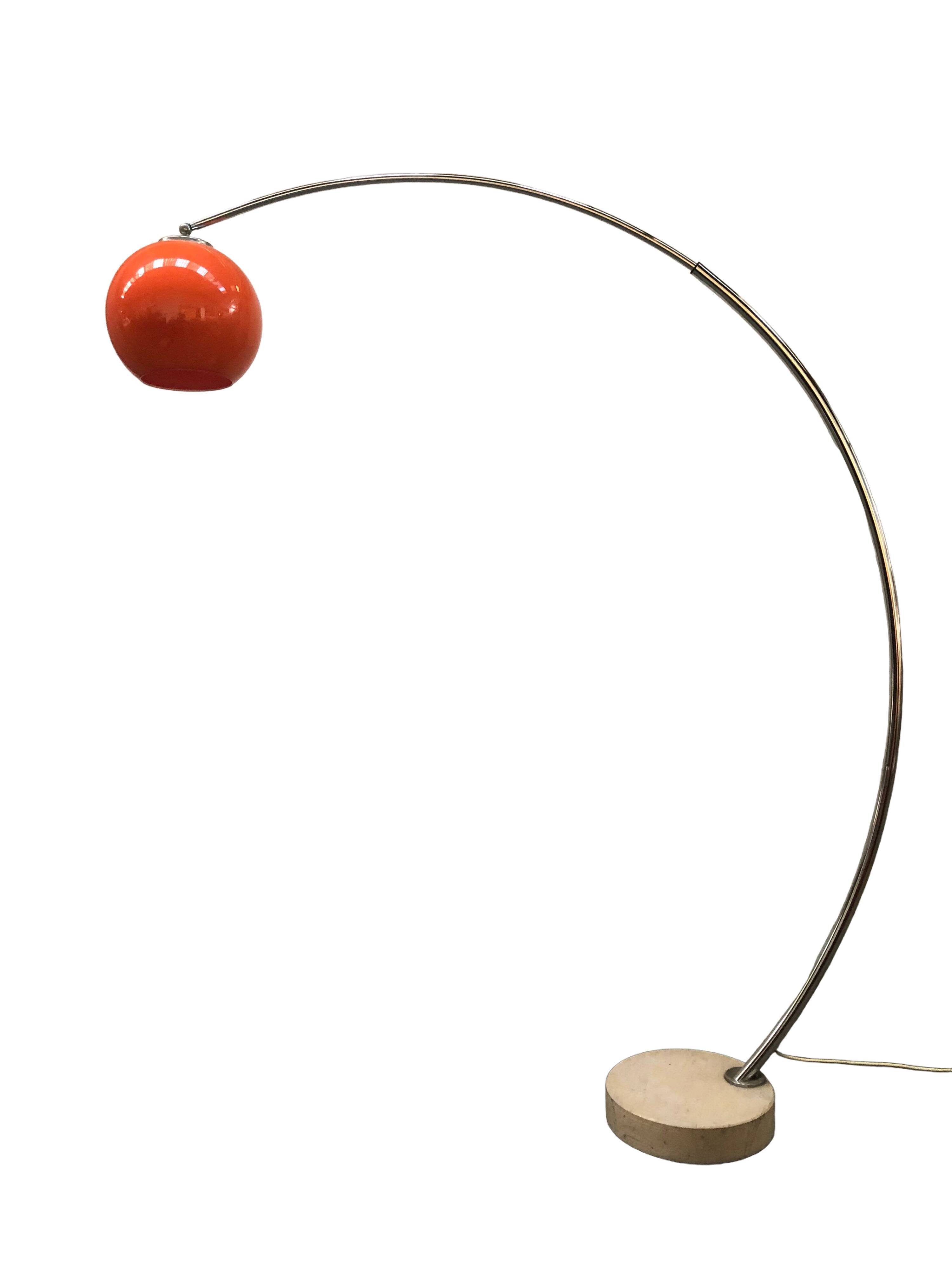 Arc floor lamp design of the 60s