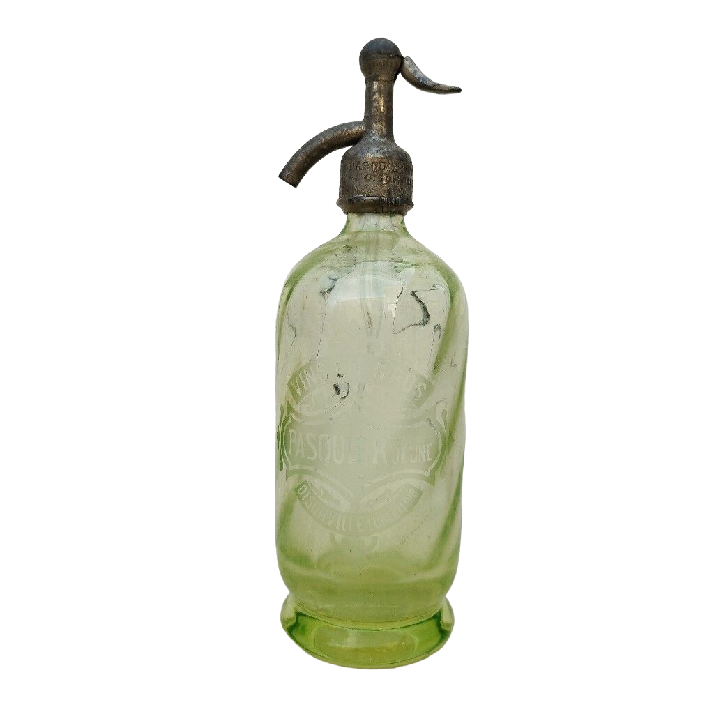 Siphon ancien eau de seltz Pasquier Oisonville Oysonville