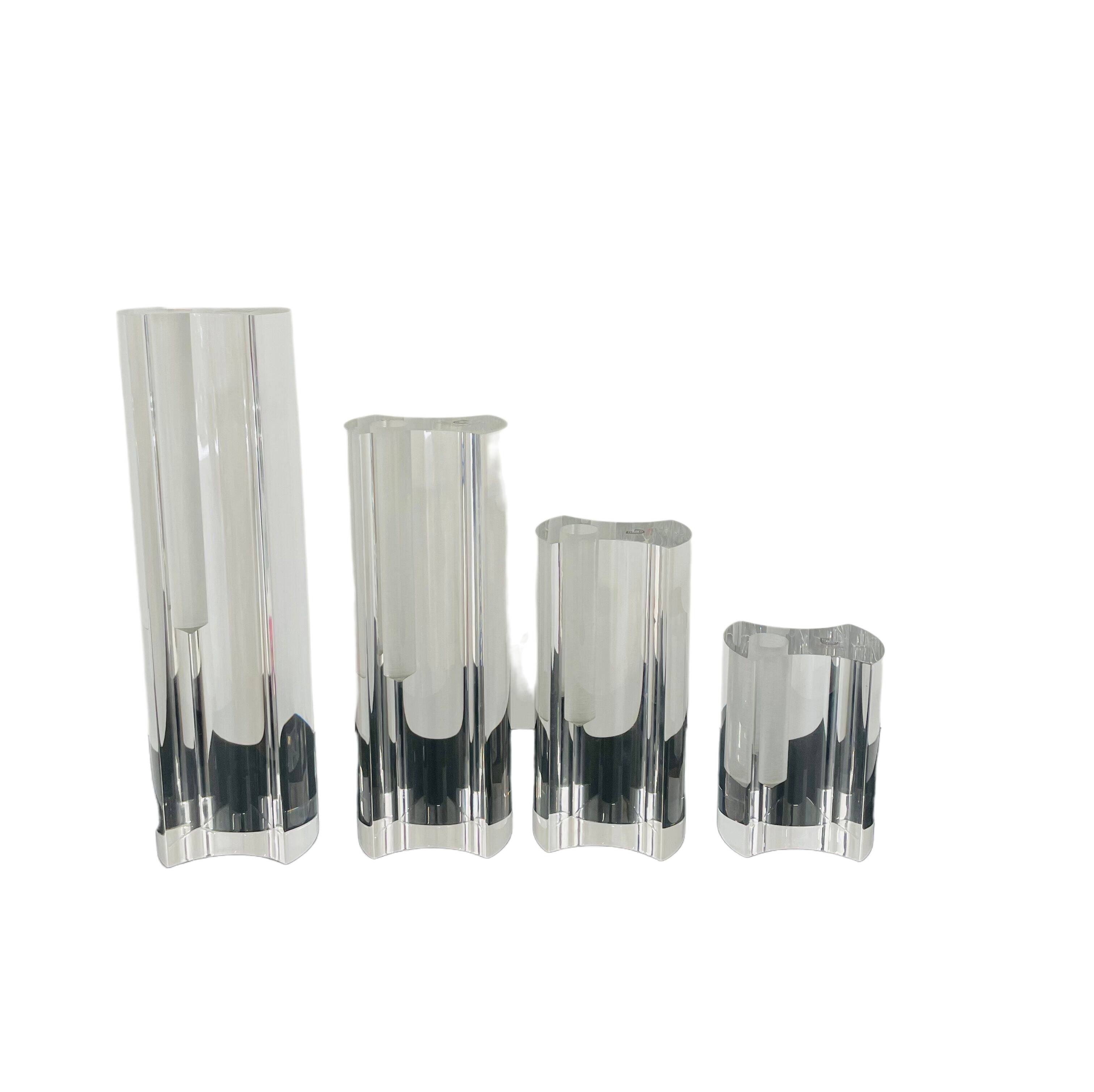 Complete set of 4 Luigi Massoni soliflore vases