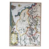 Ancient geographical map Pays du val de Loire