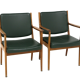 Set of 2 leather armchairs, Karl Erik Ekselius, Sweden, 1960