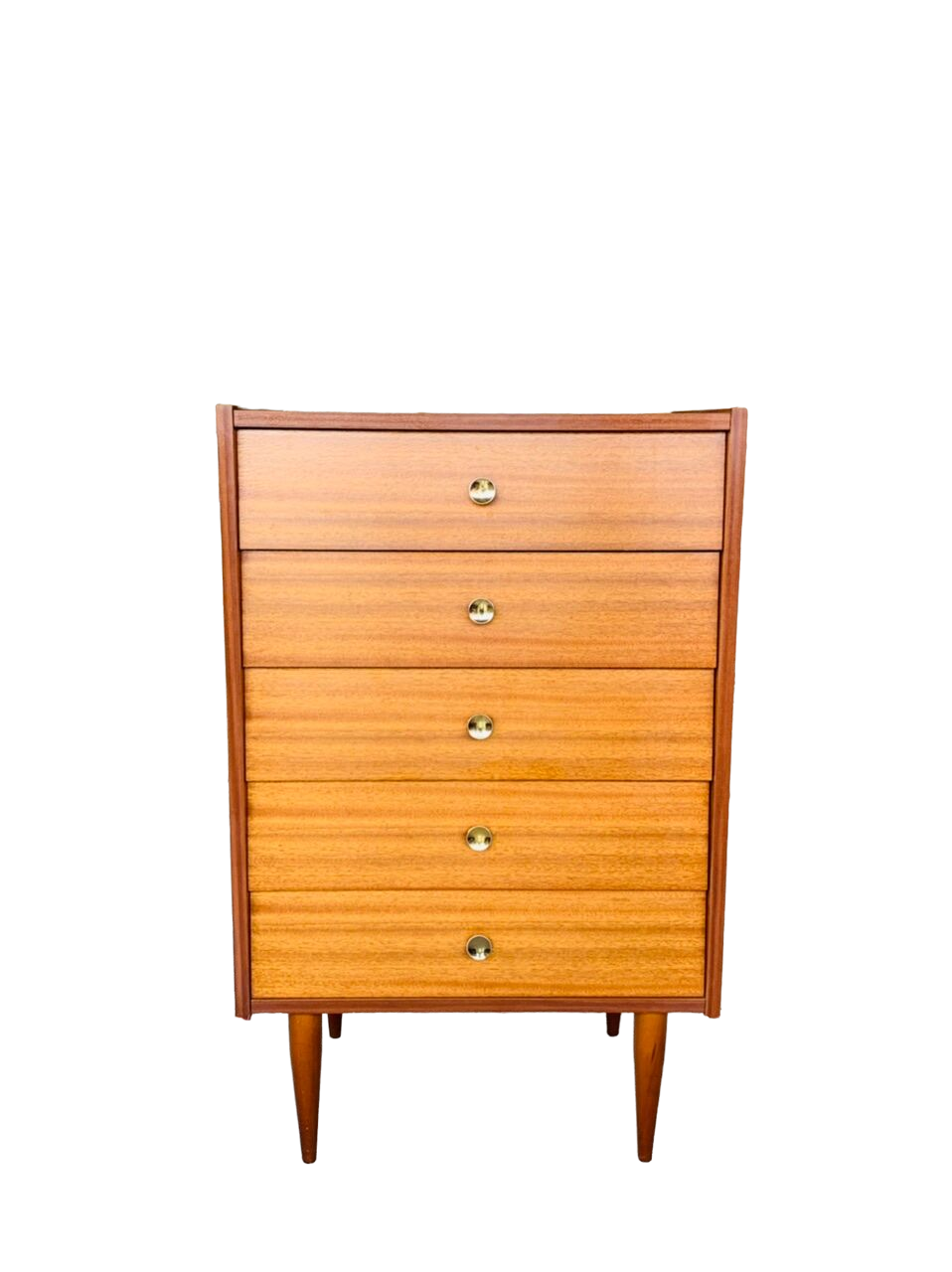 Vintage chest of drawers, 5 drawers in teak Circa 60