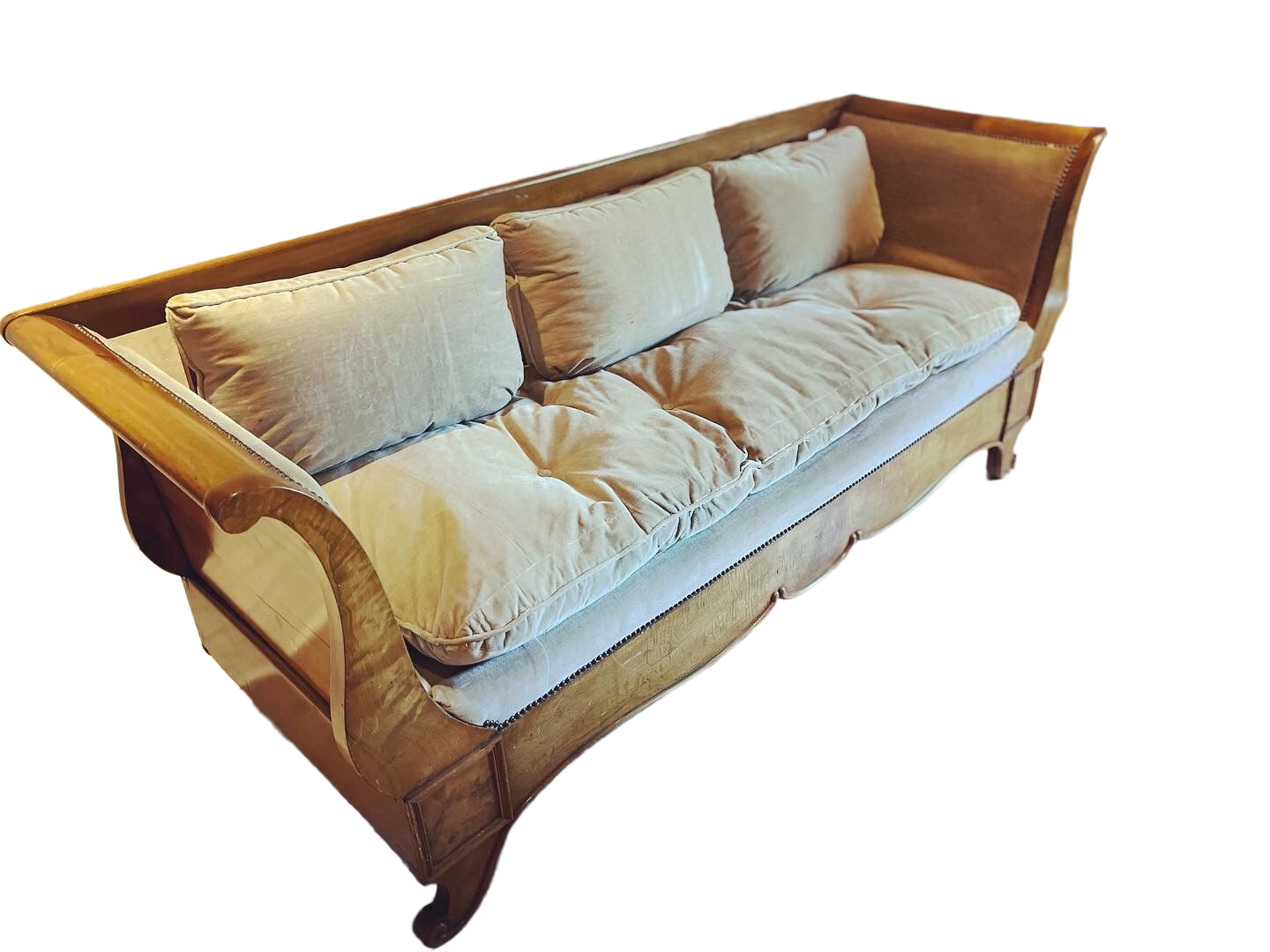 Sofa shaped boat wood and fabric