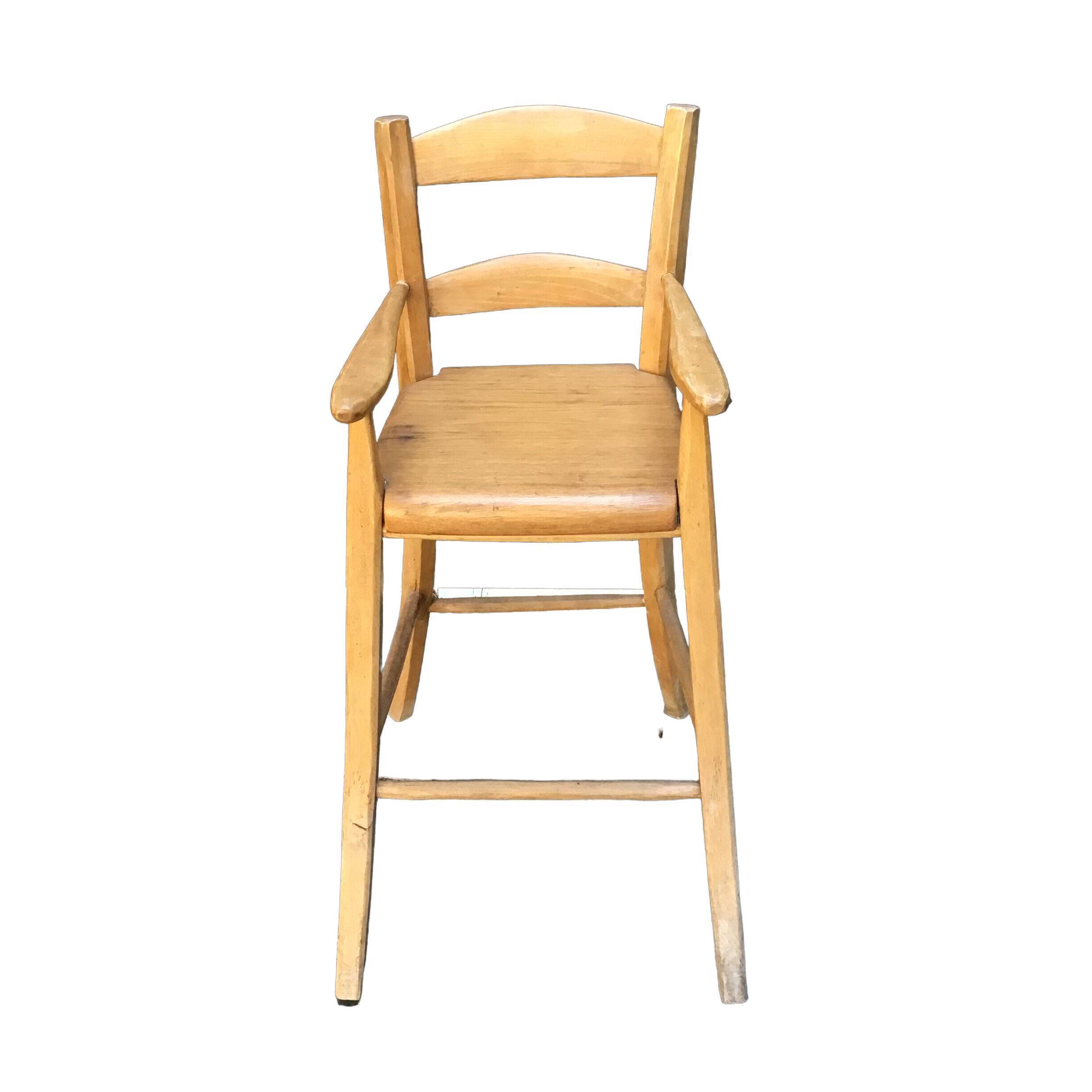 Children's high chair solid wood