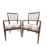 Paire de fauteuils en teck années 60