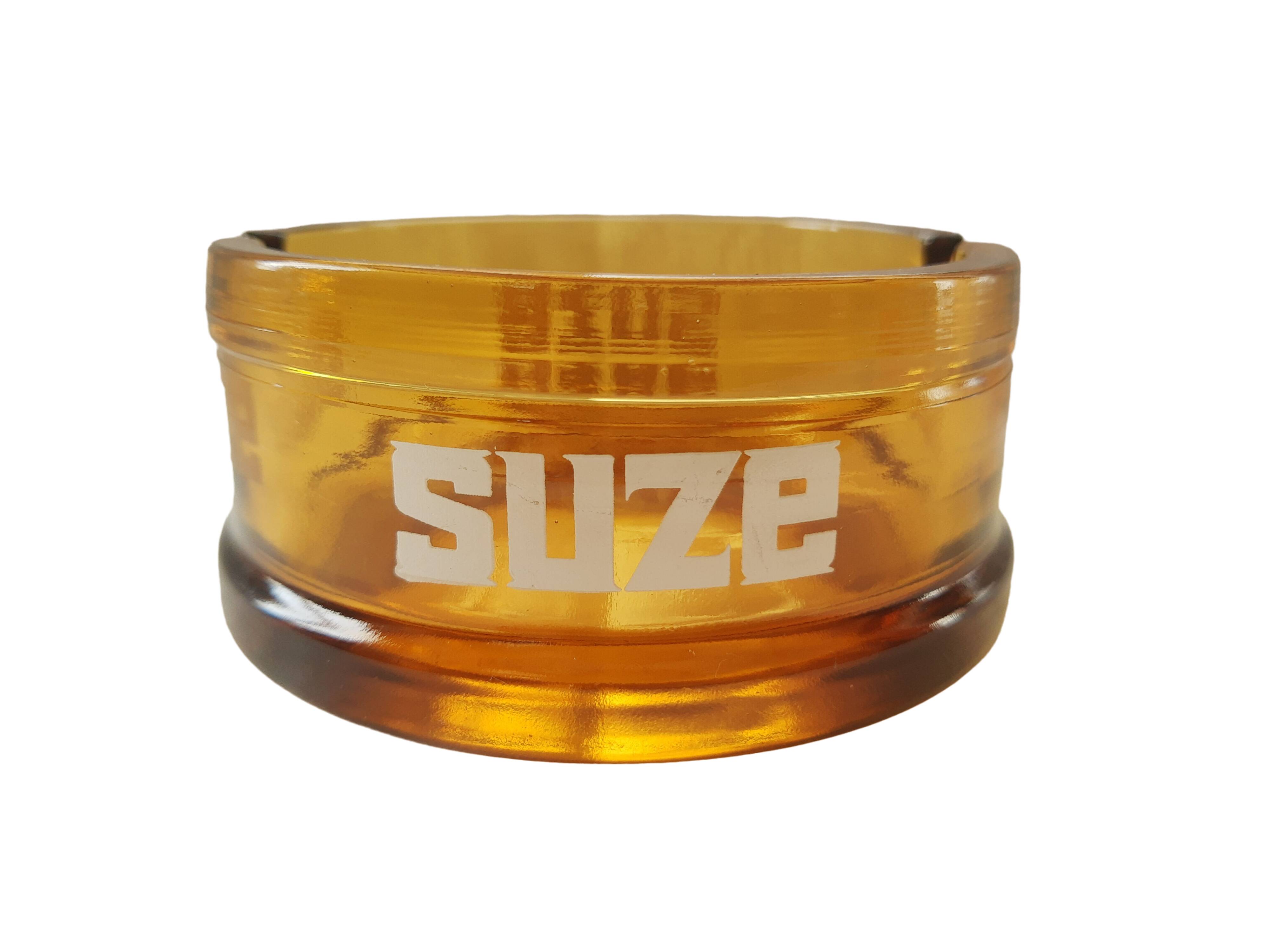 Advertising ashtray Suze vintage amber glass
