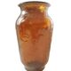 Henkel advertising vase in amber glass years 70 vintage