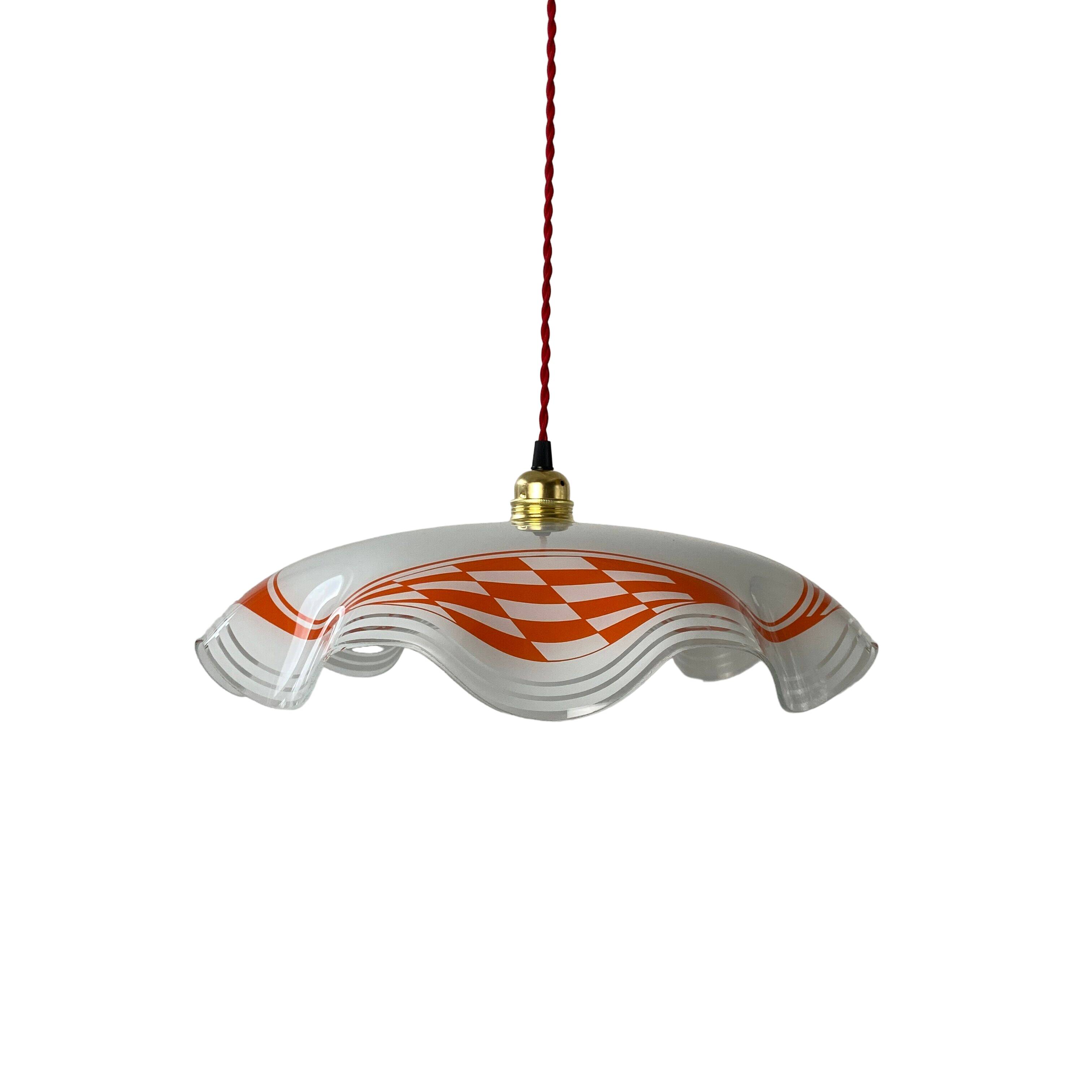 Suspension verre 1970 vintage