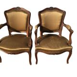 Paire de fauteuils Louis XV