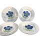 4 assiettes plates vintage fleur bleue Digoin Sarreguemines modele Valentin