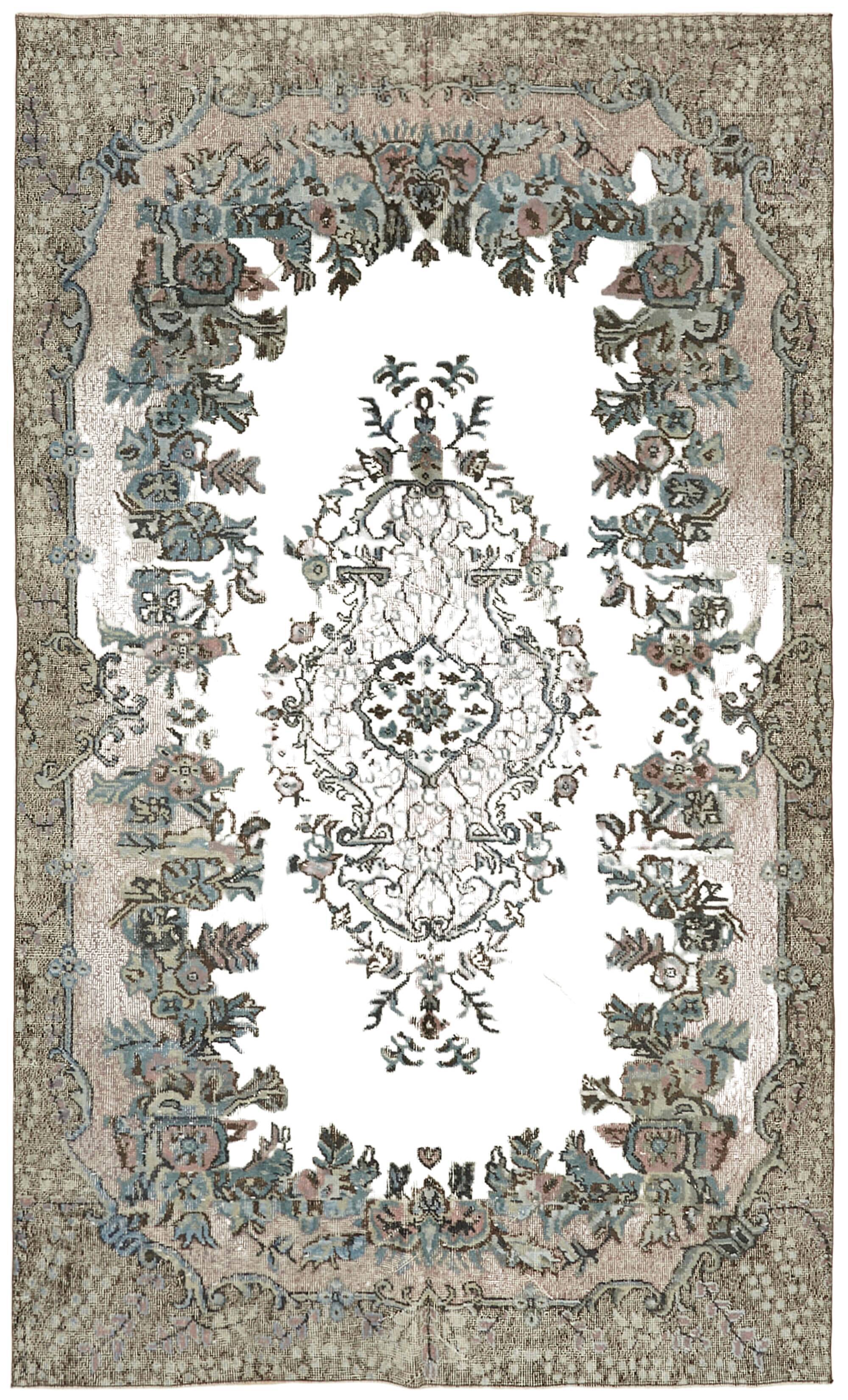 Hand-Knotted Antique Oriental 1970s 180 cm x 294 cm Blue Carpet