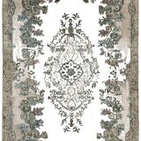 Hand-Knotted Antique Oriental 1970s 180 cm x 294 cm Blue Carpet