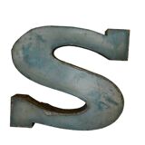 Blue sign letter "S"