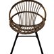 Fauteuil enfant rotin et métal années 60