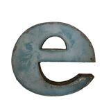 Blue sign letter "E"