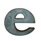 Blue sign letter "E"
