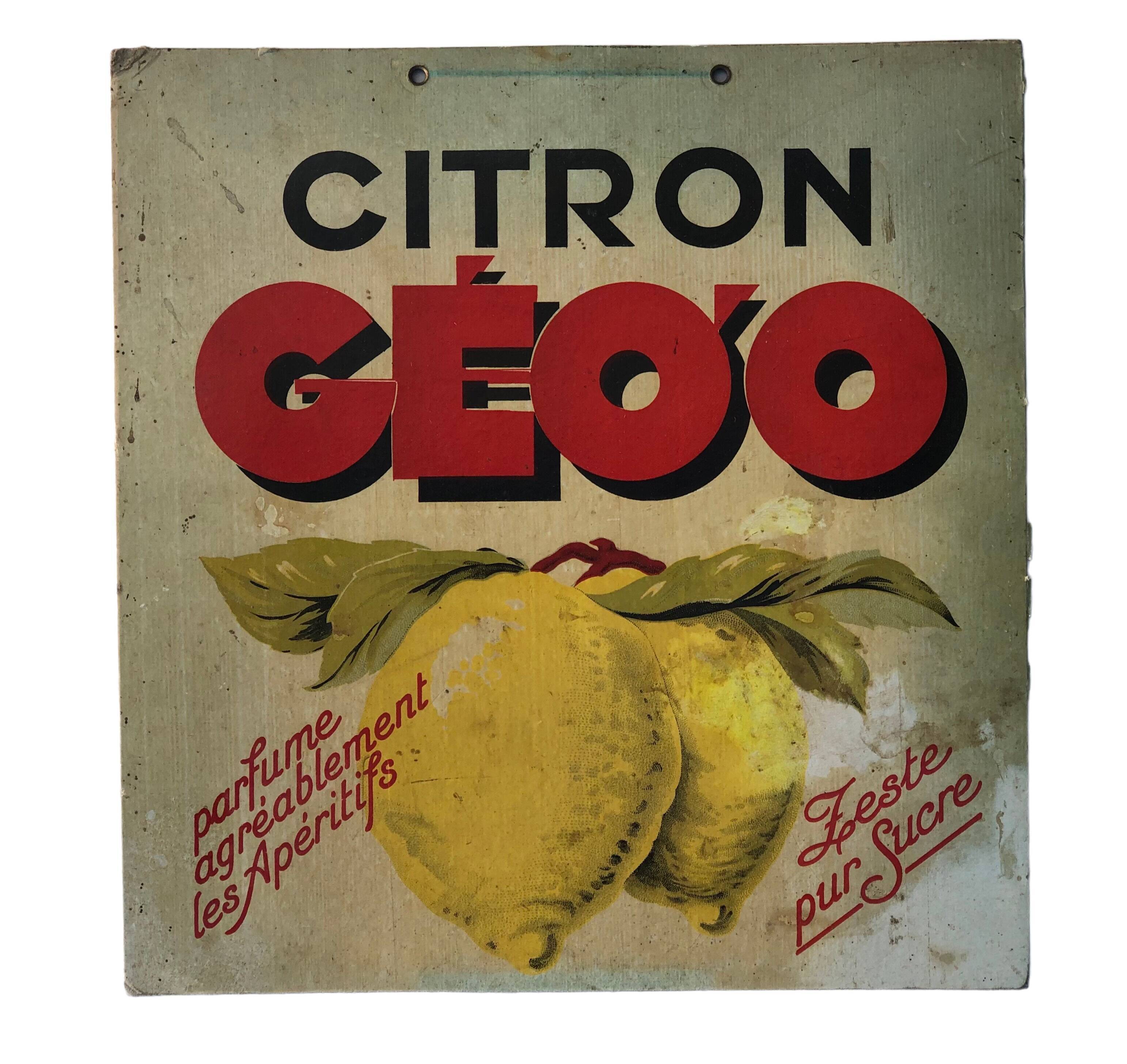 Lemon advertising plate