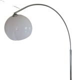 Floor lamp design Lampshade White / chrome and marble