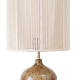 Lampe grès et corde de coton