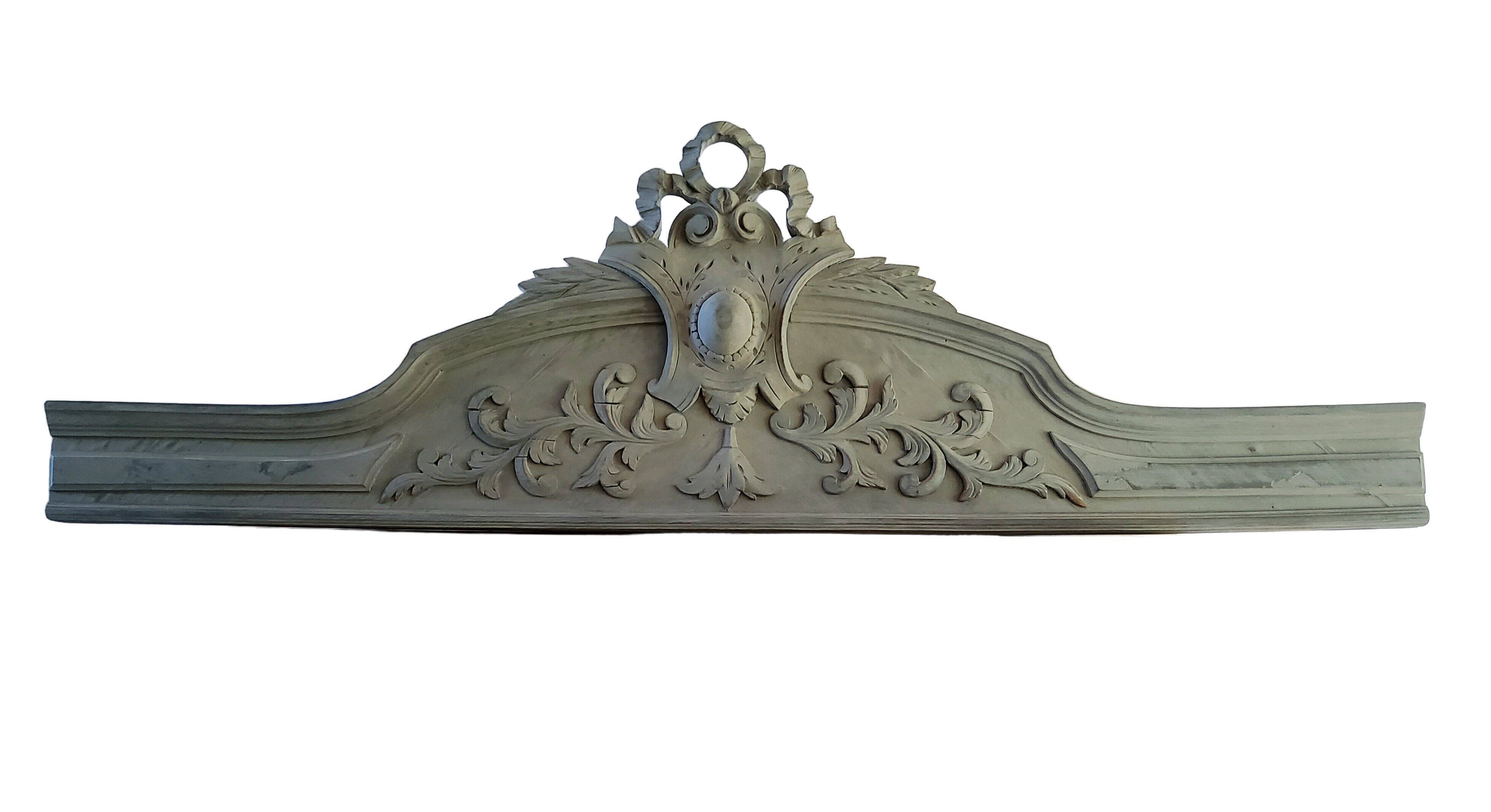 Patinated pediment