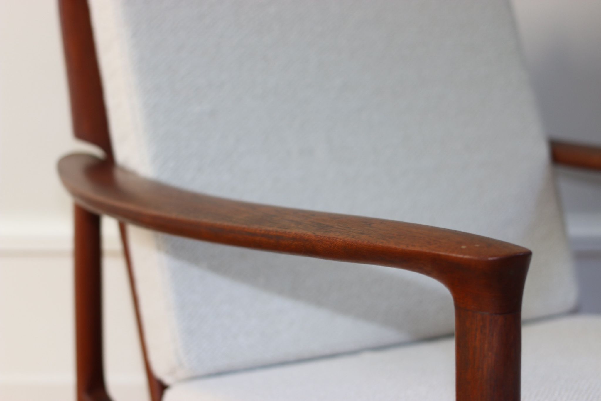Pair of vintage Scandinavian teak armchairs from the 1960s.