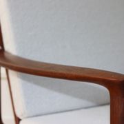 Pair of vintage Scandinavian teak armchairs from the 1960s.