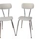 Duo of chairs in skaï, 60-70s