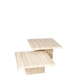 2 travertine coffee tables trundles