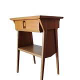 Vintage bedside table in oak, 60-70s