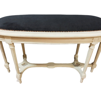 Louis XVI lacquered two-seater piano bench