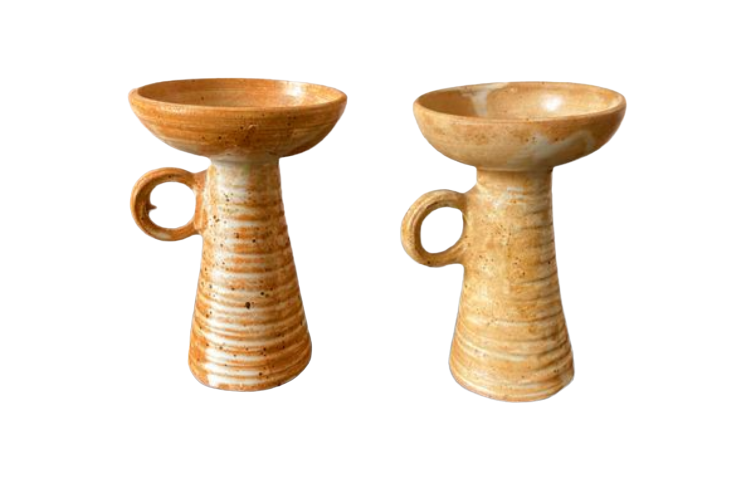 Pair of vintage candle holders
